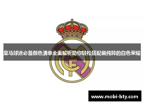 皇马球迷必备颜色清单全面解析助你轻松搭配最纯粹的白色荣耀